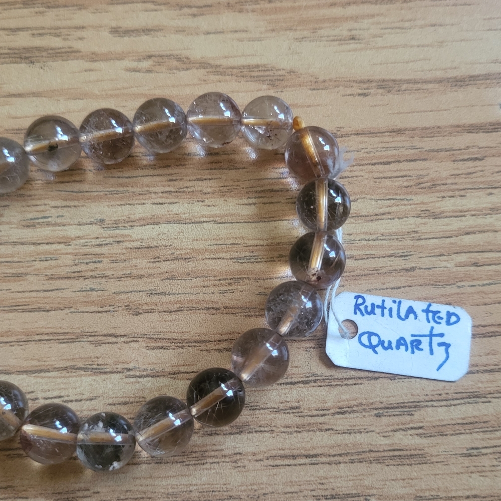 Rutilated Quartz Beaded Bracelet